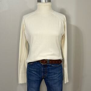 Pursuits Ltc Cream Silk Blend Turtleneck Size M